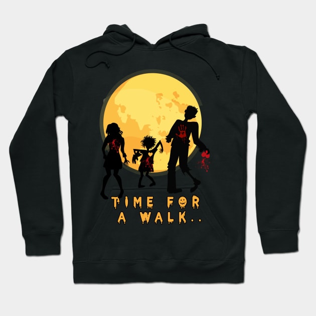 Zombie Walk T Shirt, Zombie Walk Shirt, Halloween T Shirt, Halloween Shirt, Time for a Walk T-Shirt Hoodie by LetsBeginDesigns